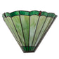 Meyda Lighting Caprice 11" 2-Light Antique Brass Wall Sconce With Green & Red Stained Shade Glass