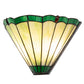 Meyda Lighting Caprice 11" 2-Light Antique Brass Wall Sconce With Green & Red Stained Shade Glass
