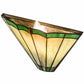 Meyda Lighting Caprice 11" Antique Brass Wall Sconce With Green Shade Glass