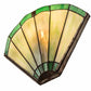 Meyda Lighting Caprice 11" Antique Brass Wall Sconce With Green Shade Glass