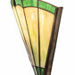 Meyda Lighting Caprice 11" Antique Brass Wall Sconce With Green Shade Glass