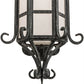Meyda Lighting Caprice 12" Antique Iron Gate Lantern Wall Sconce With Frosted Seeded Shade Glass