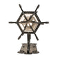 Meyda Lighting Caprice 12" Antique Iron Gate Lantern Wall Sconce With Frosted Seeded Shade Glass