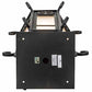 Meyda Lighting Caprice 12" Antique Iron Gate Outdoor Pier Mount Light With Frosted Seeded Shade Glass