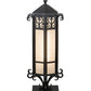 Meyda Lighting Caprice 12" Antique Iron Gate Outdoor Pier Mount Light With Frosted Seeded Shade Glass