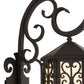 Meyda Lighting Caprice 12" Solar Black Lantern Wall Sconce With White Art Shade Glass
