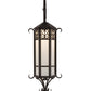 Meyda Lighting Caprice 12" Solar Black Lantern Wall Sconce With White Art Shade Glass