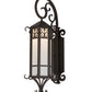 Meyda Lighting Caprice 12" Solar Black Lantern Wall Sconce With White Art Shade Glass