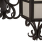 Meyda Lighting Caprice 12" Solar Black Lantern Wall Sconce With White Art Shade Glass