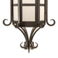 Meyda Lighting Caprice 12" Textured Timeless Bronze Lantern Wall Sconce With Frosted Seeded Shade Glass