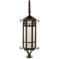 Meyda Lighting Caprice 12" Textured Timeless Bronze Lantern Wall Sconce With Frosted Seeded Shade Glass