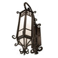 Meyda Lighting Caprice 12" Textured Timeless Bronze Lantern Wall Sconce With Frosted Seeded Shade Glass