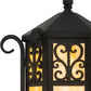 Meyda Lighting Caprice 13" Wrought Iron Lantern Wall Sconce With Beige Art Shade Glass