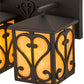 Meyda Lighting Caprice 14" 2-Light Hand Wrought Iron Vanity Light With Beige Shade Glass