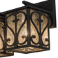 Meyda Lighting Caprice 14" 2-Light Wrought Iron Vanity Light With Clear Seeded Shade Glass