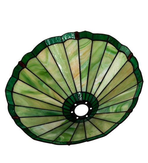 Meyda Lighting Caprice 16" Avocado Green Art Shade Glass