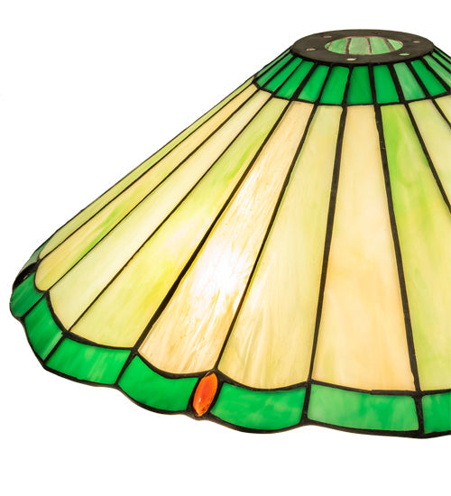 Meyda Lighting Caprice 16" Avocado Green Art Shade Glass