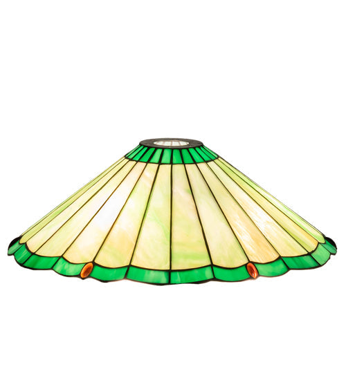 Meyda Lighting Caprice 16" Avocado Green Art Shade Glass