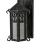 Meyda Lighting Caprice 169242 9" Antique Iron Gate Wall Sconce With Frosted Seeded Shade Glass