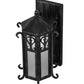 Meyda Lighting Caprice 169242 9" Antique Iron Gate Wall Sconce With Frosted Seeded Shade Glass
