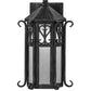 Meyda Lighting Caprice 169242 9" Antique Iron Gate Wall Sconce With Frosted Seeded Shade Glass