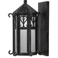 Meyda Lighting Caprice 169242 9" Antique Iron Gate Wall Sconce With Frosted Seeded Shade Glass