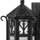 Meyda Lighting Caprice 169242 9" Antique Iron Gate Wall Sconce With Frosted Seeded Shade Glass