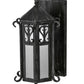 Meyda Lighting Caprice 169242 9" Antique Iron Gate Wall Sconce With Frosted Seeded Shade Glass