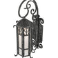 Meyda Lighting Caprice 178197 9" Antique Iron Gate Wall Sconce With Frosted Seeded Shade Glass