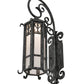 Meyda Lighting Caprice 178197 9" Antique Iron Gate Wall Sconce With Frosted Seeded Shade Glass