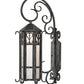 Meyda Lighting Caprice 178197 9" Antique Iron Gate Wall Sconce With Frosted Seeded Shade Glass