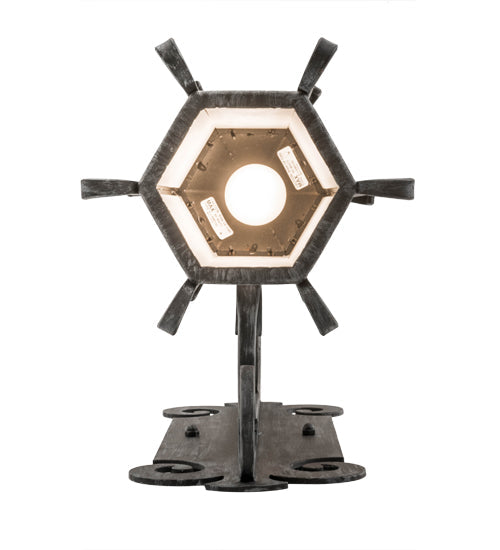 Meyda Lighting Caprice 178197 9" Antique Iron Gate Wall Sconce With Frosted Seeded Shade Glass