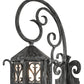 Meyda Lighting Caprice 178197 9" Antique Iron Gate Wall Sconce With Frosted Seeded Shade Glass