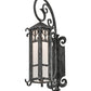 Meyda Lighting Caprice 178197 9" Antique Iron Gate Wall Sconce With Frosted Seeded Shade Glass