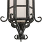 Meyda Lighting Caprice 263205 12" Antique Iron Gate Lantern Wall Sconce With Frosted Seeded Shade Glass