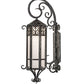 Meyda Lighting Caprice 263205 12" Antique Iron Gate Lantern Wall Sconce With Frosted Seeded Shade Glass