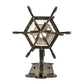 Meyda Lighting Caprice 263205 12" Antique Iron Gate Lantern Wall Sconce With Frosted Seeded Shade Glass