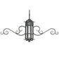 Meyda Lighting Caprice 53" Antique Copper Gate Wall Sconce With Frosted Seeded Shade Glass