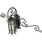 Meyda Lighting Caprice 53" Antique Copper Gate Wall Sconce With Frosted Seeded Shade Glass