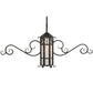 Meyda Lighting Caprice 53" Antique Copper Gate Wall Sconce With Frosted Seeded Shade Glass