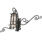 Meyda Lighting Caprice 53" Antique Copper Gate Wall Sconce With Frosted Seeded Shade Glass