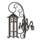 Meyda Lighting Caprice 53" Antique Copper Gate Wall Sconce With Frosted Seeded Shade Glass