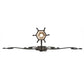 Meyda Lighting Caprice 53" Antique Copper Gate Wall Sconce With Frosted Seeded Shade Glass
