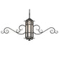 Meyda Lighting Caprice 53" Antique Copper Gate Wall Sconce With Frosted Seeded Shade Glass