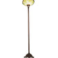 Meyda Lighting Caprice 70" Mahogany Bronze Floor Lamp With Green Shade Glass