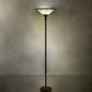 Meyda Lighting Caprice 72" Mahogany Bronze Floor Lamp With Green Shade Glass