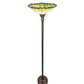 Meyda Lighting Caprice 72" Mahogany Bronze Floor Lamp With Green Shade Glass