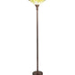 Meyda Lighting Caprice 72" Mahogany Bronze Floor Lamp With Green Shade Glass