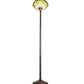 Meyda Lighting Caprice 72" Mahogany Bronze Floor Lamp With Green Shade Glass