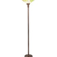 Meyda Lighting Caprice 72" Mahogany Bronze Floor Lamp With Green Shade Glass